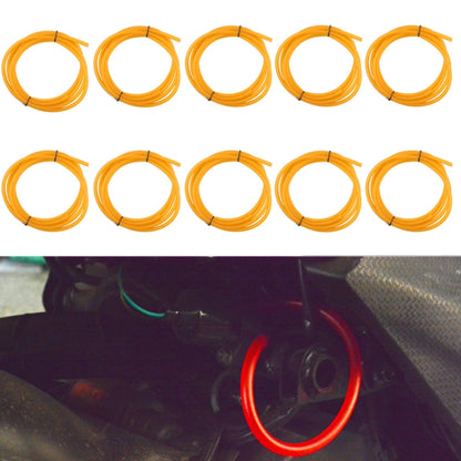 10PCS Motorcycle Modification Oil Pipe Rubber Gasoline Pipe, Length: 1m(Orange) - In Car by buy2fix | Online Shopping UK | buy2fix