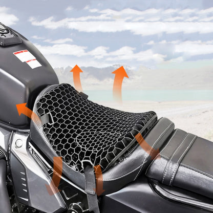 Shock-Absorbing Breathable Honeycomb Motorcycle Seat Cushion, Specification: PE Bag+Mesh Cover - In Car by buy2fix | Online Shopping UK | buy2fix