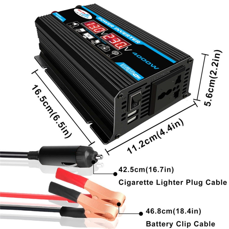 Solar Power System Inverter 30A Controller+18W 12V Solar Panel, Specification: Black 12V To 220V - Charger by buy2fix | Online Shopping UK | buy2fix