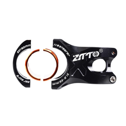 ZTTO Bicycle Handlebar Hollow 0 Degree Short Riser(Black) - Outdoor & Sports by ZTTO | Online Shopping UK | buy2fix