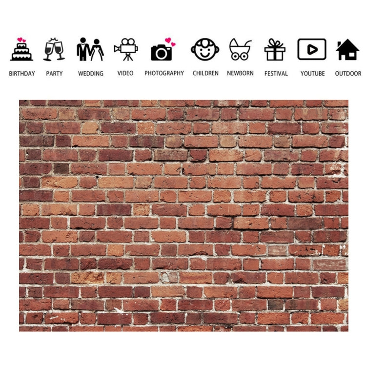 2.1m x 1.5m Retro Red Brick Wall Photo Background - Camera Accessories by buy2fix | Online Shopping UK | buy2fix