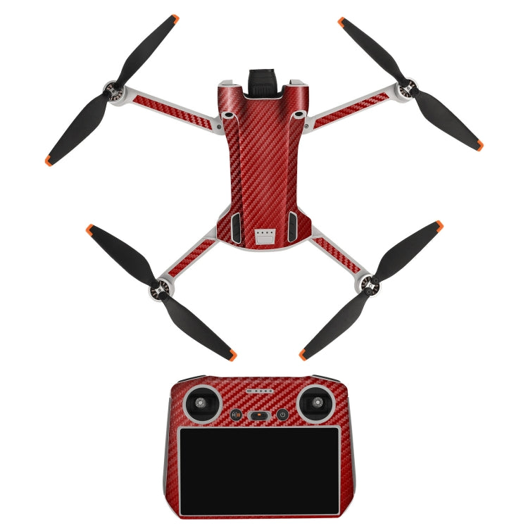 Sunnylife Drone+Remote Control Protective Sticker For DJI Mini 3 Pro RC Version(Carbon Red) - Stickers by Sunnylife | Online Shopping UK | buy2fix