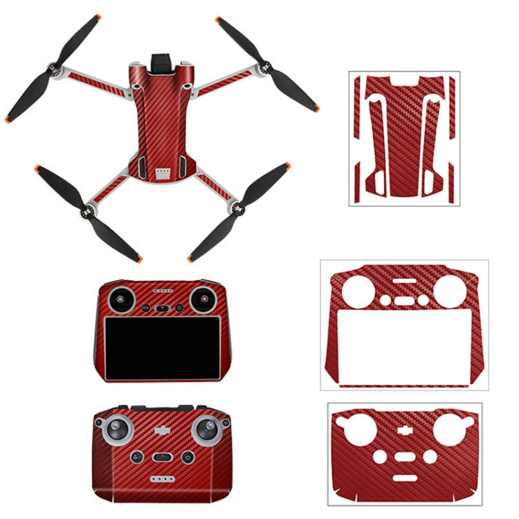 Sunnylife Drone+Remote Control Protective Sticker For DJI Mini 3 Pro RC Version(Carbon Red) - Stickers by Sunnylife | Online Shopping UK | buy2fix