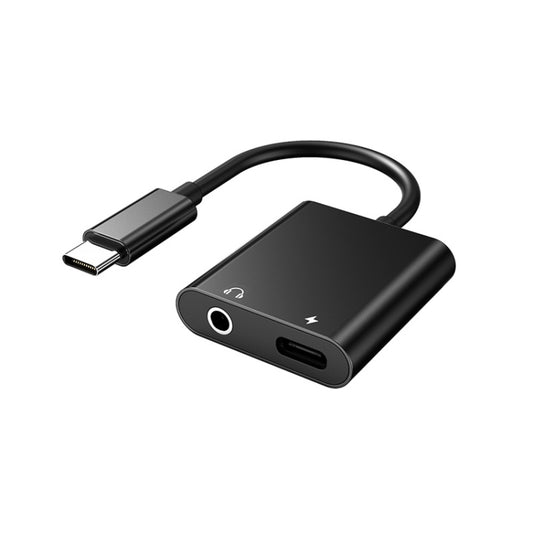 2 In 1 Type-C/USB-C PD 60W Digital Audio Adapter, Spec: Type-C+3.5mm (Black) - Type-C Adapter by buy2fix | Online Shopping UK | buy2fix