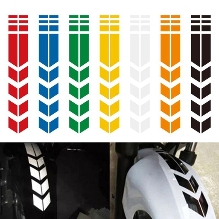 10 PCS Car Stripe Reflective Sticker Motorcycle Fender Arrow Stickers(Blue) - In Car by buy2fix | Online Shopping UK | buy2fix