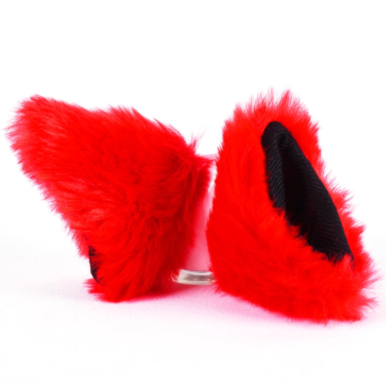 4PCS Motorcycle Plush Ear Helmet Decoration(Red) - In Car by buy2fix | Online Shopping UK | buy2fix