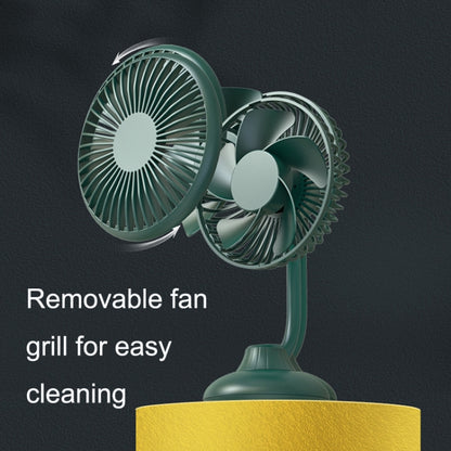 F502 Mini Hose Small Fan Car USB Fan(Green) - In Car by buy2fix | Online Shopping UK | buy2fix