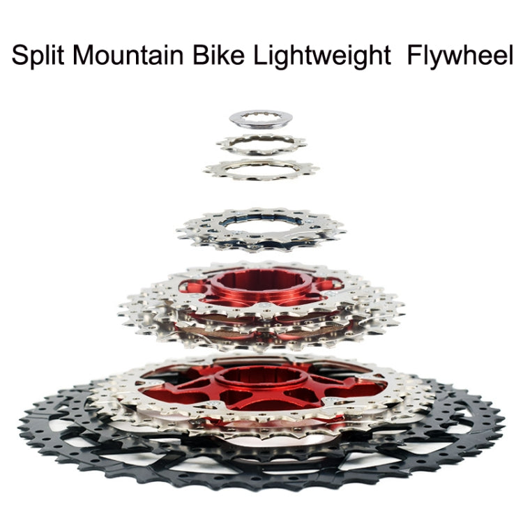 VG Sports Split Mountain Bike Lightweight Cassette Flywheel, Style: 9 Speed 46T (Silver) - Bicycle Chains & Rounds by VG Sports | Online Shopping UK | buy2fix