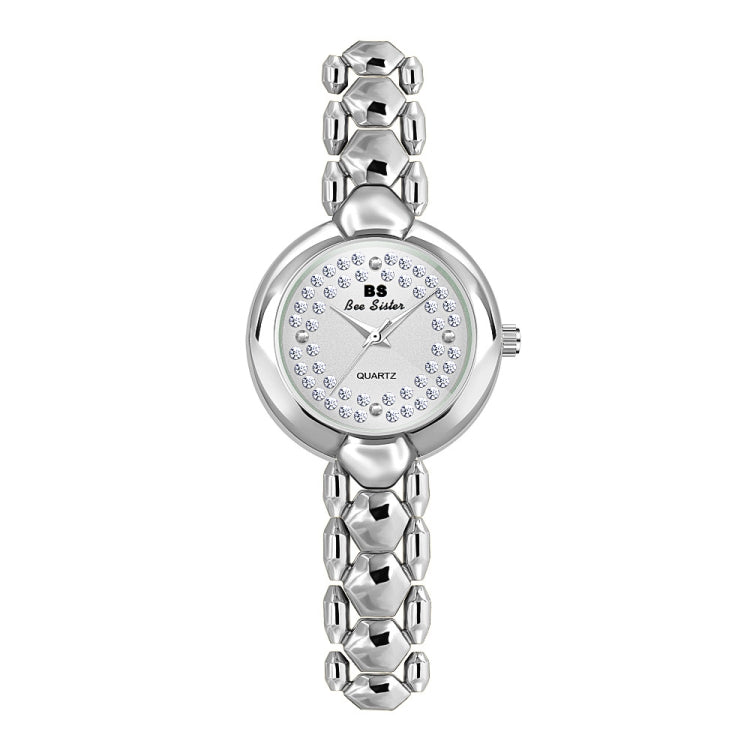 BS Bee Sister FA1691  Ladies Diamond Watch Jewelry Chain Watch(Silver) - Alloy Watches by BS Bee Sister | Online Shopping UK | buy2fix