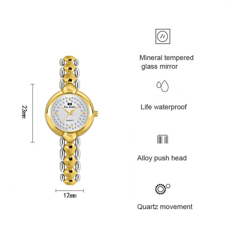 BS Bee Sister FA1691  Ladies Diamond Watch Jewelry Chain Watch(Silver) - Alloy Watches by BS Bee Sister | Online Shopping UK | buy2fix