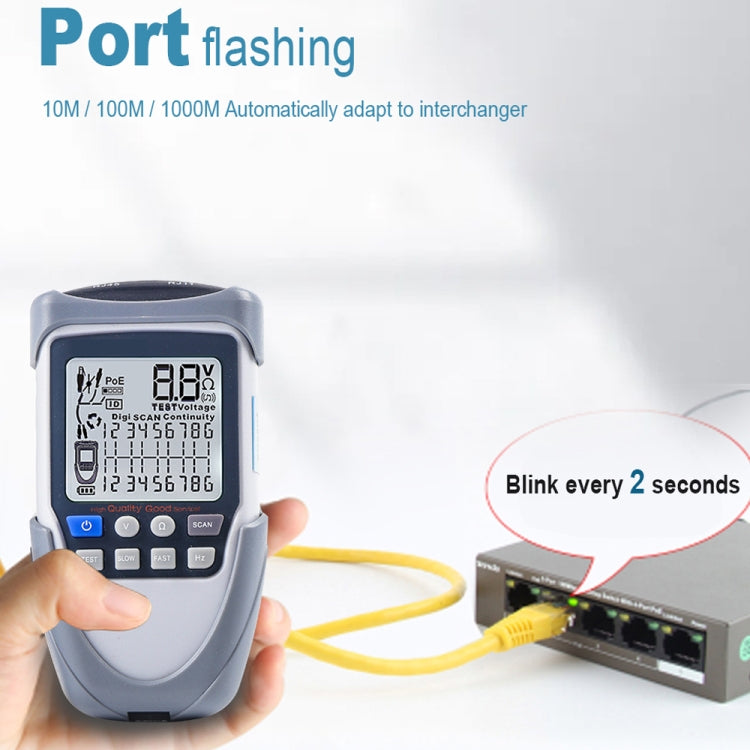 ET613 Network Cable Tester Wire Tracker Battery Voltage POE Test Multi-function Cable Tester - Consumer Electronics by buy2fix | Online Shopping UK | buy2fix