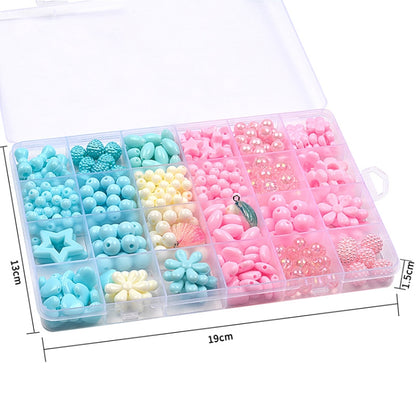 24 Grid Acrylic Beaded Kids DIY Necklace Bracelet Toys(Mix and Match 02 Models) - DIY Developmental Toys by buy2fix | Online Shopping UK | buy2fix