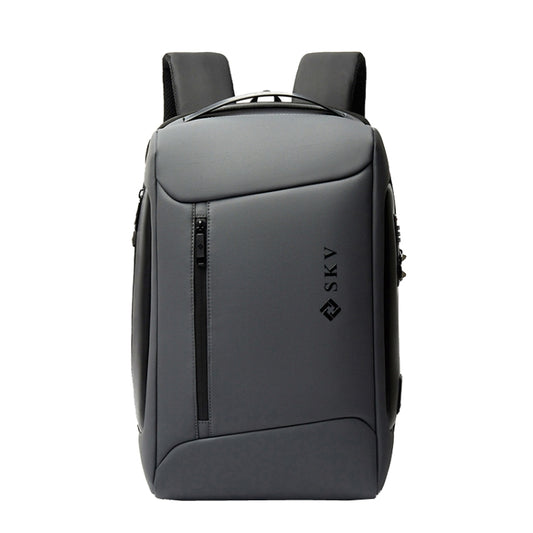 SKV B20430 Men Large Capacity Commute Computer Bag Business Casual Backpack(Grey) - Backpack by SKV | Online Shopping UK | buy2fix