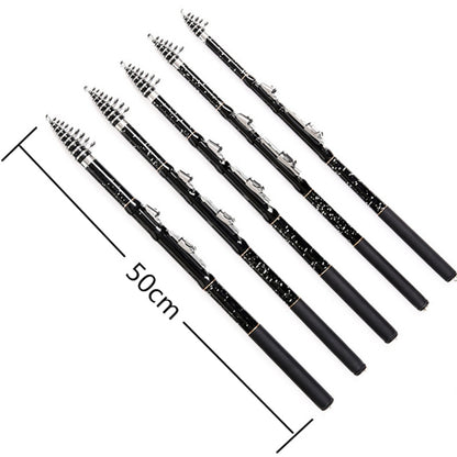ZHANLANGWANG Carbon Throwing Pole Mini Short Rock Fishing Rod, Length: 1.8m(Black) - Fishing Rods & Accessories by buy2fix | Online Shopping UK | buy2fix