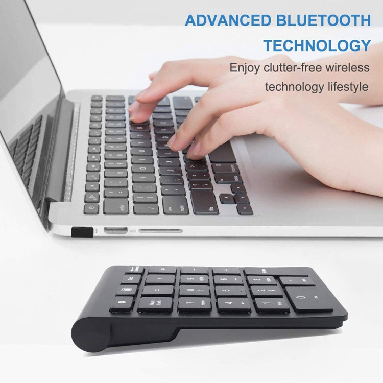 BT304 22 Keys Laptop Mini Wireless Keyboard, Spec: Bluetooth (Silver Black) - Wireless Keyboard by buy2fix | Online Shopping UK | buy2fix