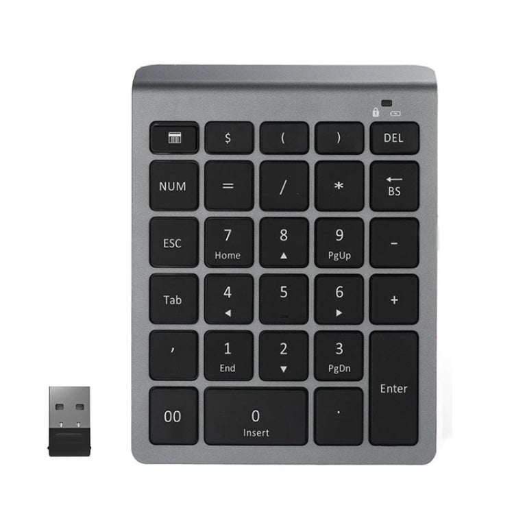 BT302 28 Keys Laptop Mini Wireless Keyboard, Spec: 2.4G (Gray) - Wireless Keyboard by buy2fix | Online Shopping UK | buy2fix