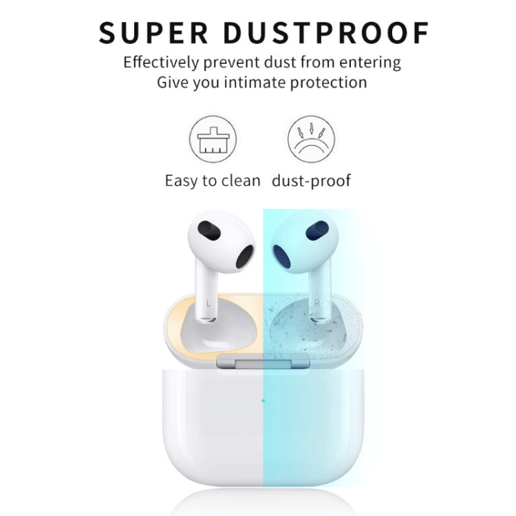 2 PCS Headphone Inner Cover Sticker Dustproof Protective Film For Airpods 3(Silver) - Protective Sticker by buy2fix | Online Shopping UK | buy2fix