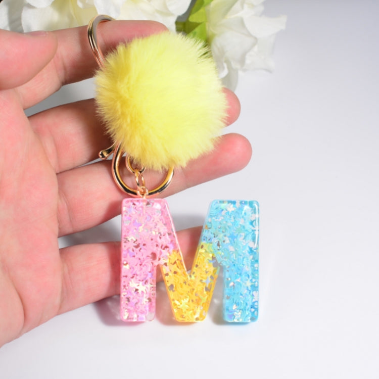 2 PCS Crystal Epoxy Rainbow Color Keychain Hair Ball Ladies Bag Pendant(F) - In Car by buy2fix | Online Shopping UK | buy2fix