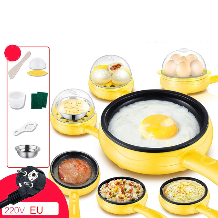 350W Electric Egg Omelette Cooker Frying Pan Steamer Cooker,EU Plug,Style: Double Layer Set Yellow - Electric Skillets by buy2fix | Online Shopping UK | buy2fix