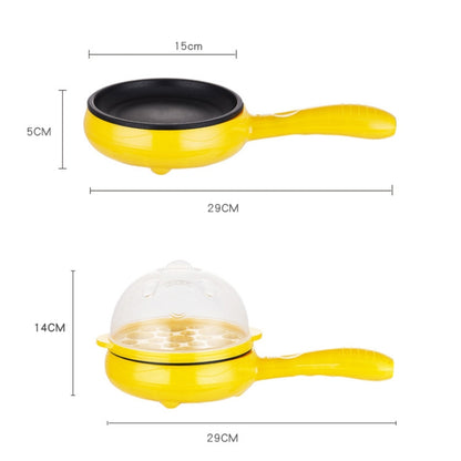 350W Electric Egg Omelette Cooker Frying Pan Steamer Cooker,EU Plug,Style: Double Layer Set Yellow - Electric Skillets by buy2fix | Online Shopping UK | buy2fix