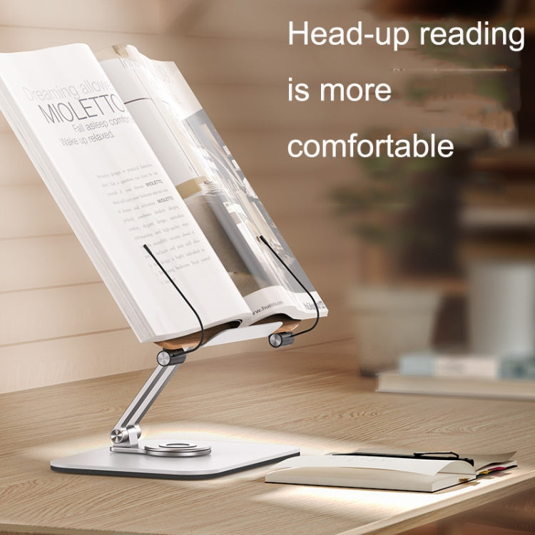 R04 Reading Bookshelf Desktop 360-degree Rotation Multi-function Liftable Tablet Bracket - Computer & Networking by buy2fix | Online Shopping UK | buy2fix