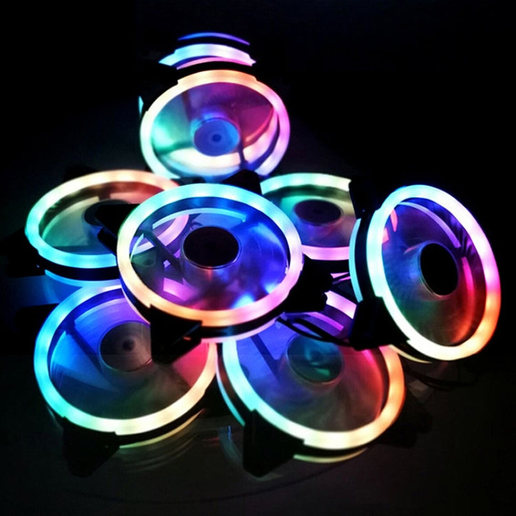 Computer CPU RGB luminous Radiator 2 Fans+Remote Control - Computer & Networking by buy2fix | Online Shopping UK | buy2fix