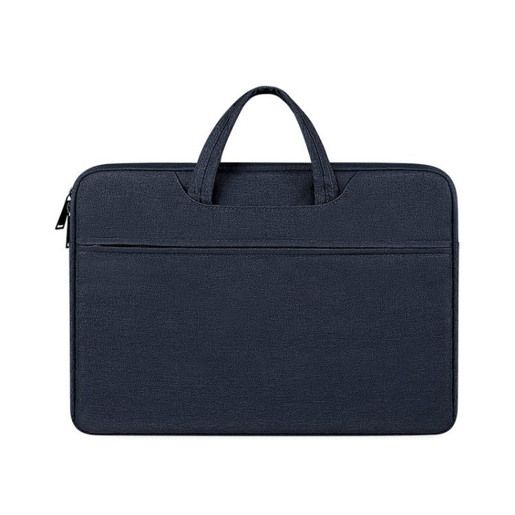 ST01 Large-Capacity Waterproof Shock-Absorbing Laptop Handbag, Size: 14.1-15.4 inches(Navy Blue) - 14.1 inch by buy2fix | Online Shopping UK | buy2fix