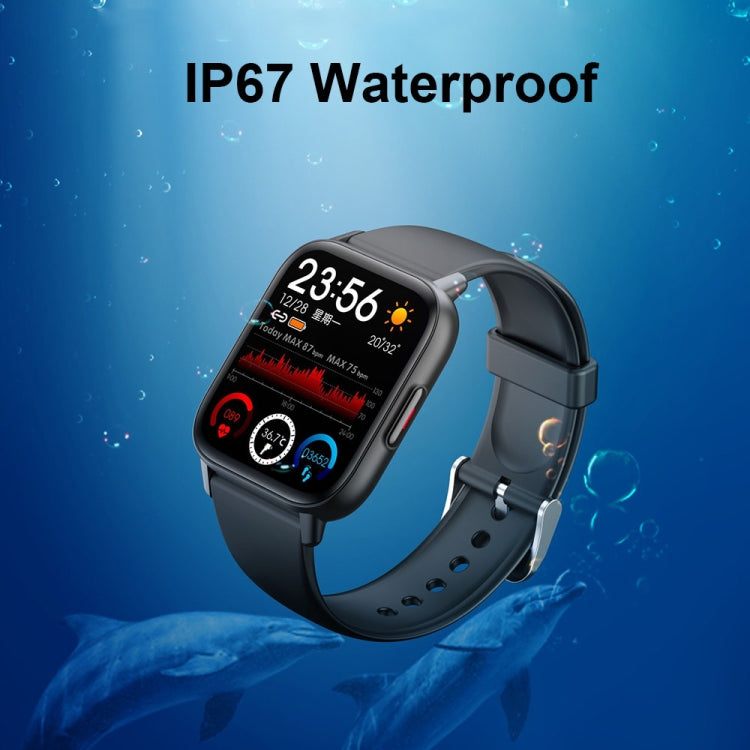 QS16Pro 1.69-Inch Health Monitoring Waterproof Smart Watch, Supports Body Temperature Detection, Color: Blue - Smart Wear by buy2fix | Online Shopping UK | buy2fix