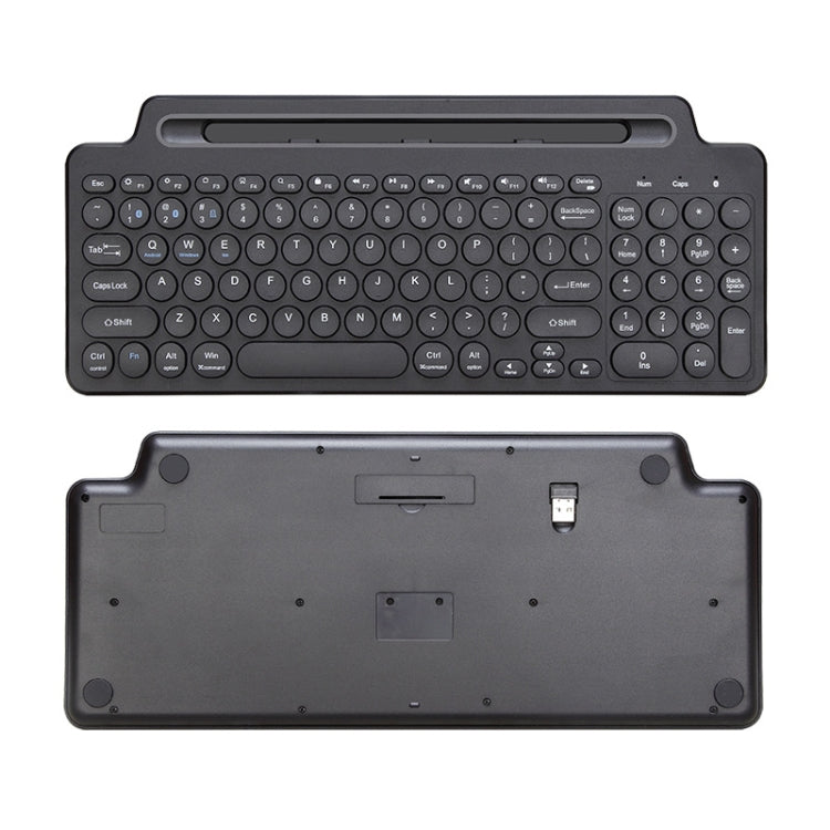 2.4G Bluetooth Wireless Keyboard With Card Slot Bracket No Touchpad - Wireless Keyboard by buy2fix | Online Shopping UK | buy2fix