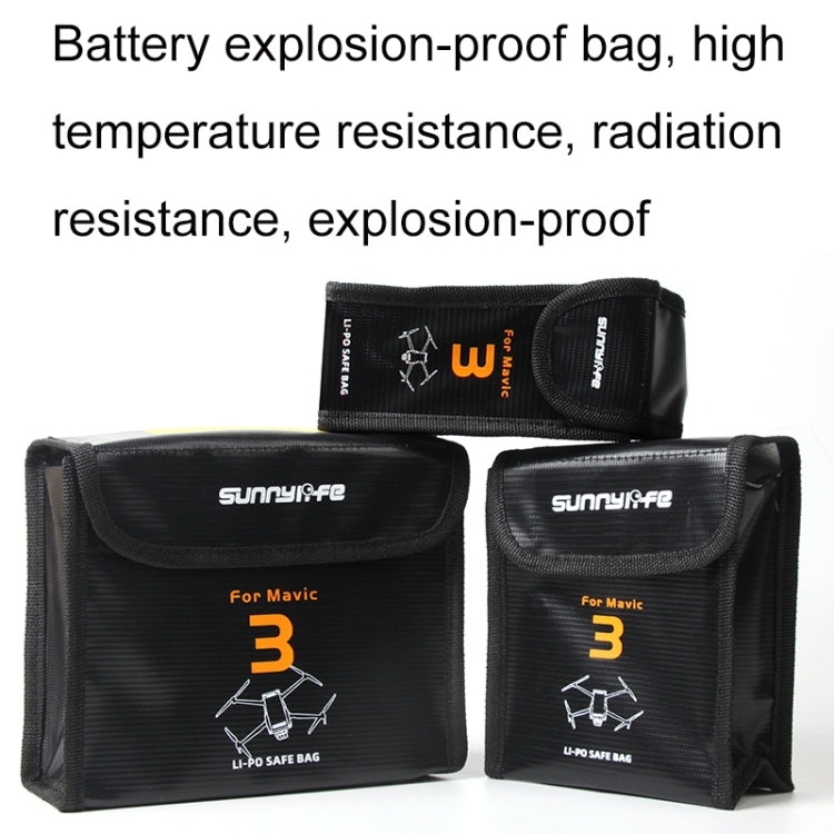 For Mavic 3 Sunnylife M3-DC105 2 In 1 Batteries Safe Storage Explosion-proof Bags - DJI & GoPro Accessories by Sunnylife | Online Shopping UK | buy2fix