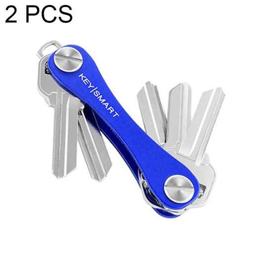 2 PCS QD-81 Large Capacity Metal Key Holder Key Organizer Key Storage Box(Blue) - In Car by buy2fix | Online Shopping UK | buy2fix