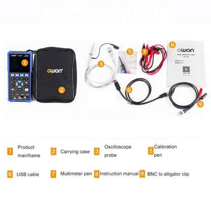 OWON VC101A (3 3/4) Oscilloscope Signal Source Multifunctional All-in-one Multimeter HDS272 With Single Probe (70M Bandwidth) - Consumer Electronics by buy2fix | Online Shopping UK | buy2fix