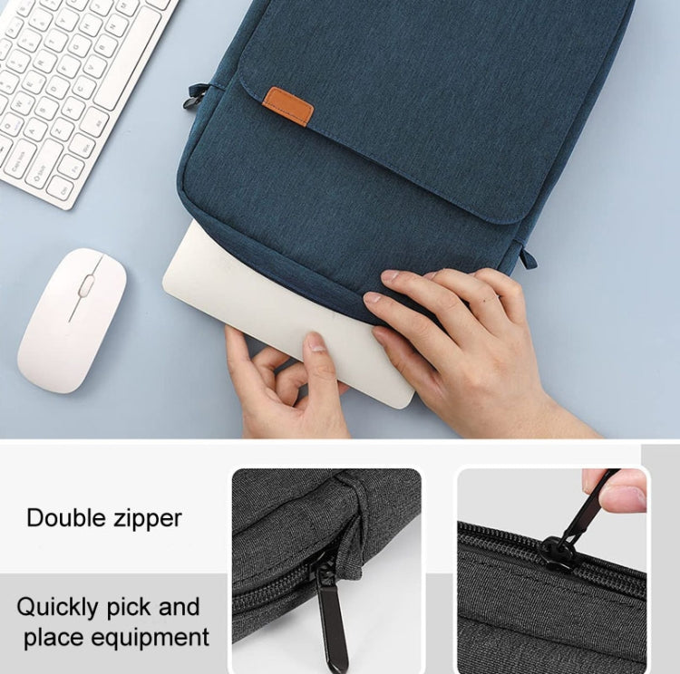 Vertical Laptop Bag Handheld Shoulder Crossbody Bag, Size: 13.3 Inch(Dark Blue) - 13.3 inch by buy2fix | Online Shopping UK | buy2fix