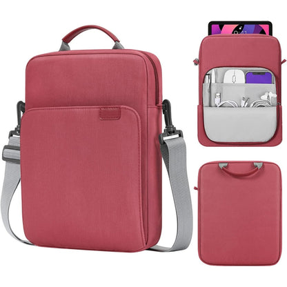 Vertical Laptop Bag Handheld Shoulder Crossbody Bag, Size: 9.7-11 Inch(Wine Red) - 10 - 11 inch by buy2fix | Online Shopping UK | buy2fix