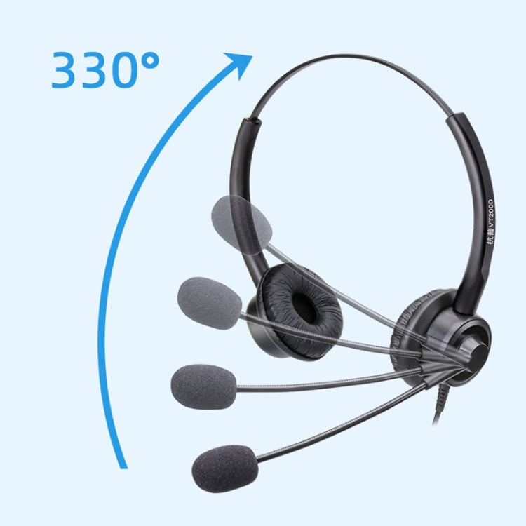 VT200D Double Ears Telephone Headset Operator Headset With Mic,Spec: PC Double Plug with Tuning - Consumer Electronics by buy2fix | Online Shopping UK | buy2fix