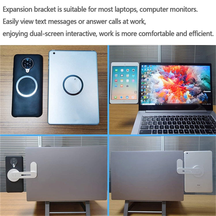 Laptop Phone Expansion Bracket Aluminum Magnetic Phone Stand(Blue) - Computer & Networking by buy2fix | Online Shopping UK | buy2fix