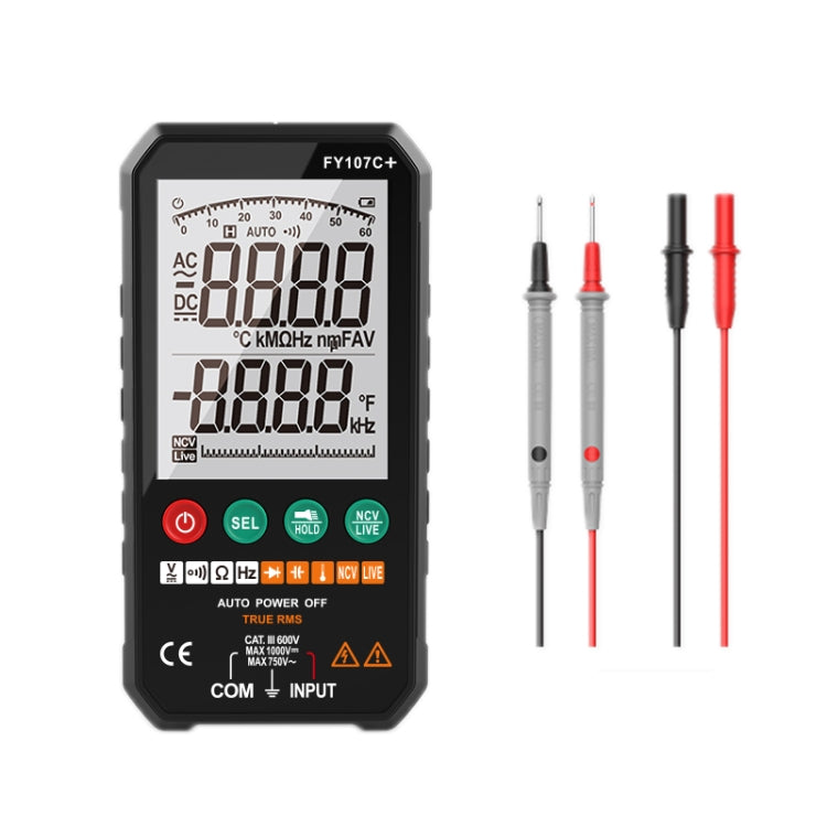 FY107C+ Automatic/Manual High Precision Intelligent Portable Digital Multimeter With Temperature Capacitive Diodes - Consumer Electronics by buy2fix | Online Shopping UK | buy2fix