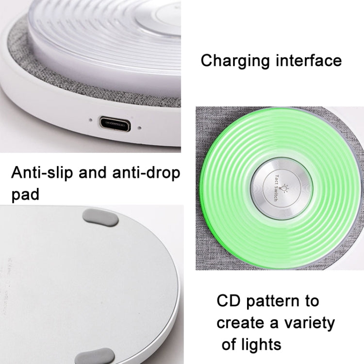 K29T 15W Cell Phone Wireless Charging With Seven-Color Night Light, Color: Woodgrain - Apple Accessories by buy2fix | Online Shopping UK | buy2fix