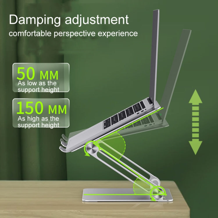 Aluminum Laptop Tablet Stand Foldable Elevated Cooling Rack,Style: Triangle  Deep Gray - Computer & Networking by buy2fix | Online Shopping UK | buy2fix