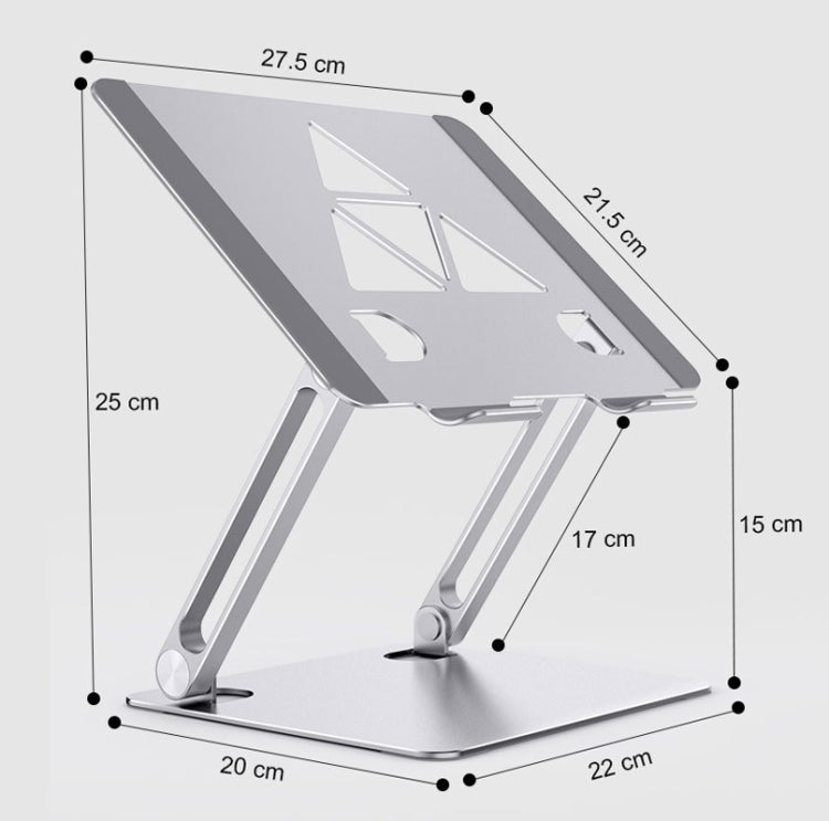 Aluminum Laptop Tablet Stand Foldable Elevated Cooling Rack,Style: Fan Blade Black - Computer & Networking by buy2fix | Online Shopping UK | buy2fix