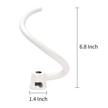 For KitchenAid 6QT Stand Lifting Mixer Bowl Spiral Coating Metal Dough Hook(White) - Home & Garden by buy2fix | Online Shopping UK | buy2fix