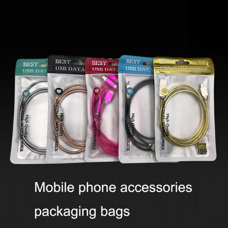 100PCS XC-0014 USB Data Cable Packaging Bags Pearl Light Ziplock Bag, Size: 11x18cm  (Light Green) - Zip Lock Bags by buy2fix | Online Shopping UK | buy2fix