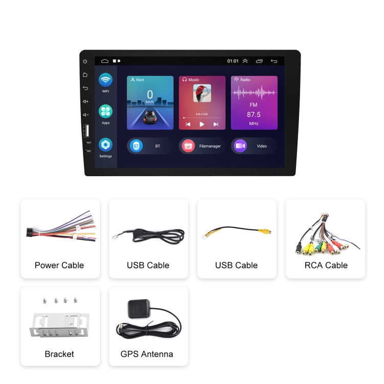 A3236 9 inch Android 11 Single Butt MP5 Player, Style: Carplay 1+16G(Standard) - In Car by buy2fix | Online Shopping UK | buy2fix