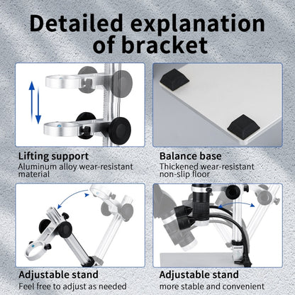 G1600 1-1600X Magnification 9 Inch Electron Microscope, Style: With Battery EU Plug - Consumer Electronics by buy2fix | Online Shopping UK | buy2fix