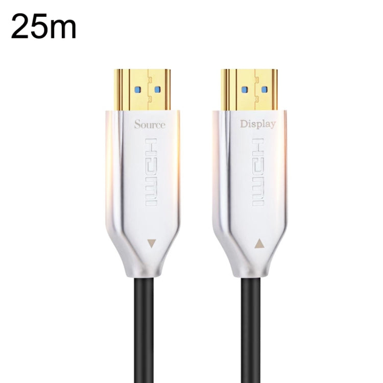 2.0 Version HDMI Fiber Optical Line 4K Ultra High Clear Line Monitor Connecting Cable, Length: 25m(White) - Cable by buy2fix | Online Shopping UK | buy2fix