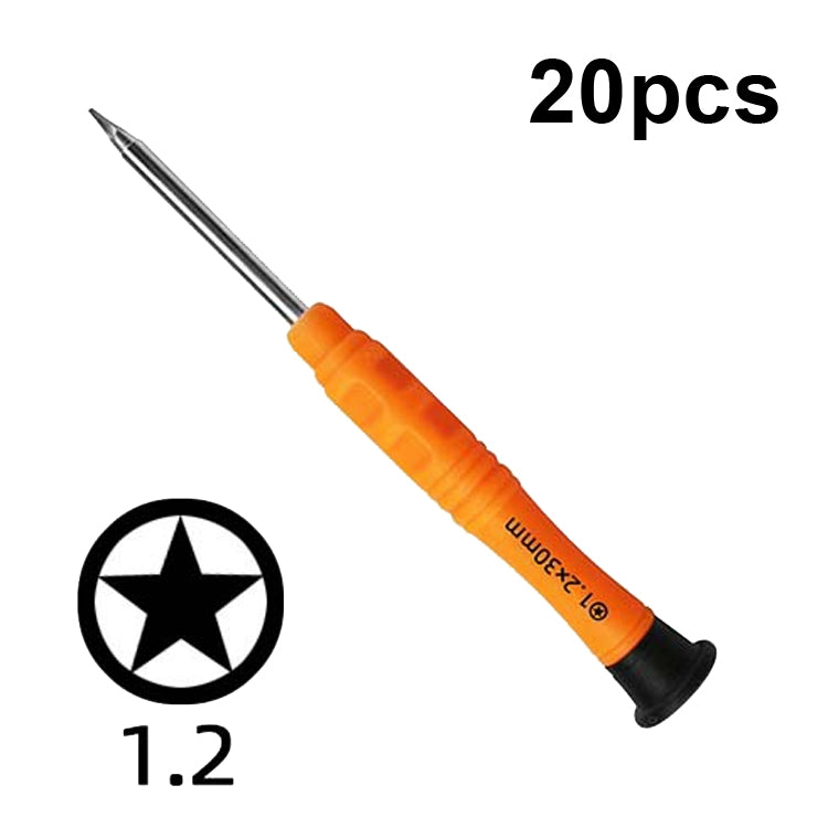 20pcs Mini Screwdriver Anti-Slip Mobile Phone Disassembly Maintenance Tools, Series: 1.2 Five Star - Repair & Spare Parts by buy2fix | Online Shopping UK | buy2fix