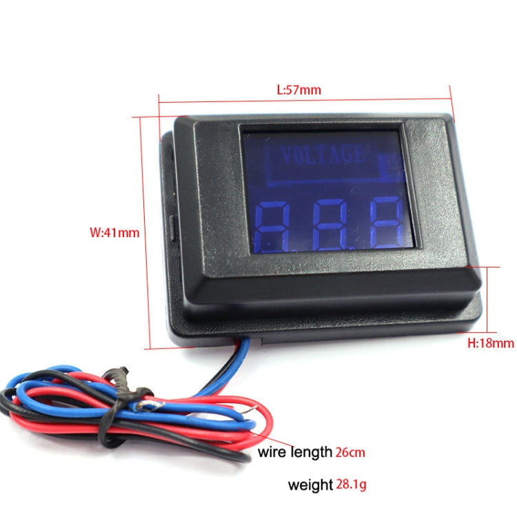 DES-2 Car Battery Voltage Meter DC LED Digital Display 12V Motorcycle RV Yacht Voltage Meter Detector(White) - Consumer Electronics by buy2fix | Online Shopping UK | buy2fix