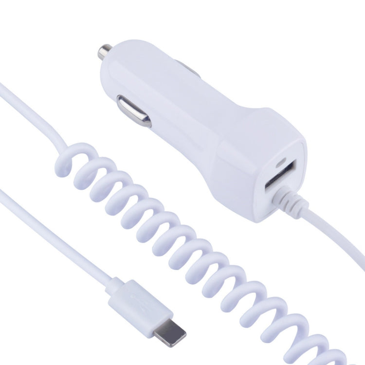 522AL Fast Charging With Cable Car Charging, Output Interface: 8 Pin (White) - In Car by buy2fix | Online Shopping UK | buy2fix