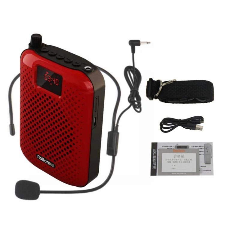 Rolton K500 Bluetooth Audio Speaker Megaphone Voice Amplifier Support FM TF Recording(Red) - Consumer Electronics by Rolton | Online Shopping UK | buy2fix