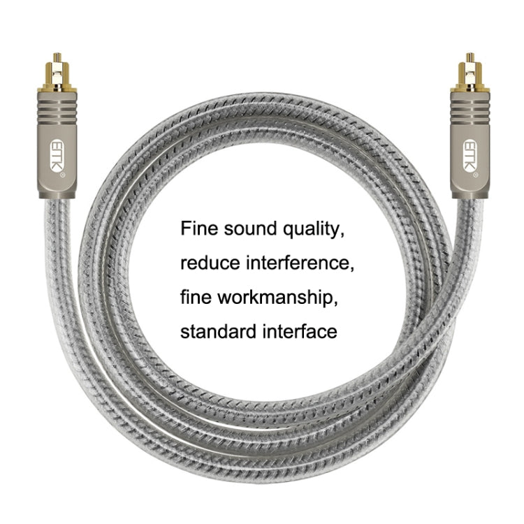 EMK YL/B Audio Digital Optical Fiber Cable Square To Square Audio Connection Cable, Length: 30m(Transparent Gray) -  by EMK | Online Shopping UK | buy2fix